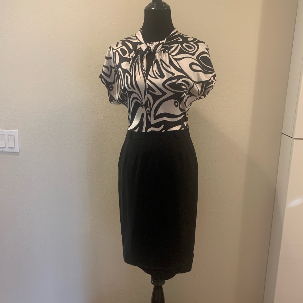 Trina Turx black and white dress